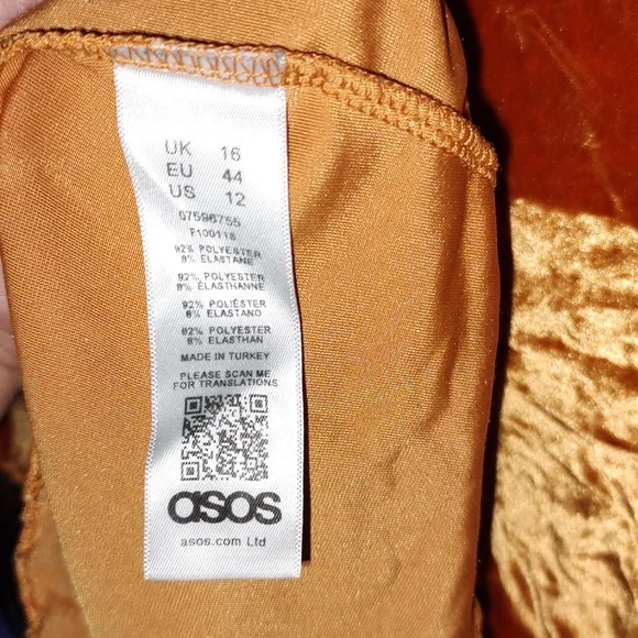 Asos Gold Velvet Crop Top - Picture 5 of 5